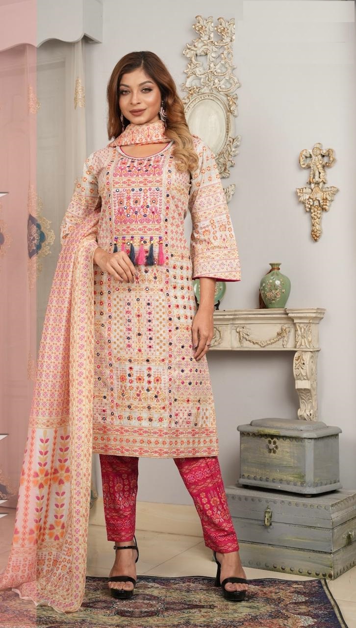Embroidery Three Piece-9