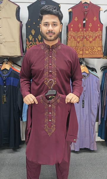 Matching Embroidery Kabli Set-4